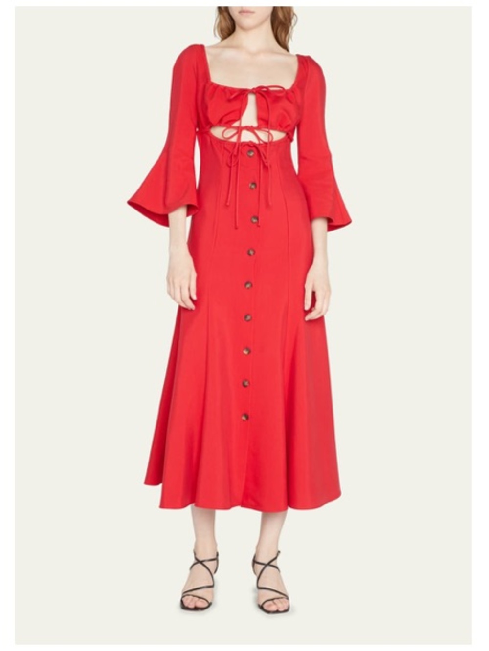 Rosie Assoulin Vibrant Scarlet Draped Dress